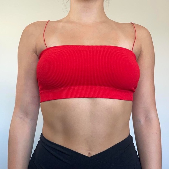 Urban Outfitters Out From Under Ribbed Seamless Thin Strap Tube Top - Picture 2 of 7
